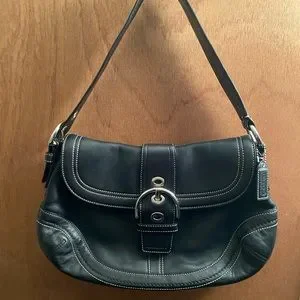 Coach | Bags | Coach Shoulder Medium Soho Black Leather Hobo